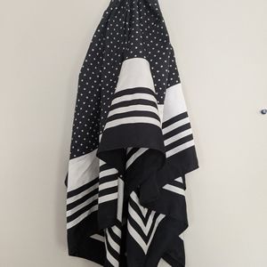 Black and white square scarf